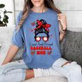 Loud And Proud Baseball Mom Messy Bun Leopard Mother Day Women's Comfort Colors T-Shirt Chalky Mint