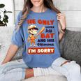 Loves Bat And His Momma Baseball Mom Women's Comfort Colors T-Shirt Chalky Mint Loves Bat And His Momma Baseball Mom Women's Comfort Colors T-Shirt Chalky Mint