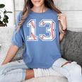 Lucky Number 13 Baseball Mom Baseball Number 13 Lucky 13 Women's Comfort Colors T-Shirt Chalky Mint