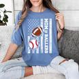 Mom Of Ballers USA Flag Football Baseball Mom Women's Comfort Colors T-Shirt Chalky Mint