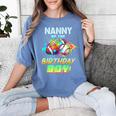 Nanny Of The Birthday Boy Baseball Football Colorful Women's Comfort Colors T-Shirt Chalky Mint