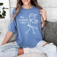 No Baseball Game Today Sad Stickfigure Baseball Player Women's Comfort Colors T-Shirt Chalky Mint