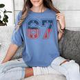 Number 67 USA Raglan Baseball Tee Women's Comfort Colors T-Shirt Chalky Mint