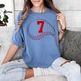Number 7 Years Baseball 7TH Birthday Women's Comfort Colors T-Shirt Chalky Mint Number 7 Years Baseball 7TH Birthday Women's Comfort Colors T-Shirt Chalky Mint