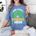 One Lucky Baseball Mom St Patricks Day Rainbow Mother Mama Women's Comfort Colors T-Shirt Chalky Mint