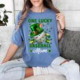 One Lucky Baseball Mom St Patricks Day One Lucky Mom Women Women's Comfort Colors T-Shirt Chalky Mint