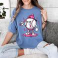 Pink Ribbon Baseball Breast Cancer Awareness Women's Comfort Colors T-Shirt Chalky Mint