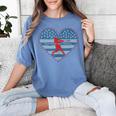 Primitive Patriotic American Baseball Mom Softball Dingers Women's Comfort Colors T-Shirt Chalky Mint