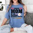 Proud Mom Of An Awesome Baseball Player Baseball Mom Women's Comfort Colors T-Shirt Chalky Mint