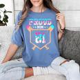 Proud Mom Baseball Player Number 81 Ice Cream Drip Women's Comfort Colors T-Shirt Chalky Mint