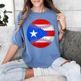Puerto Rico Baseball Flag Boricua Beisbol Fan Gear Women's Comfort Colors T-Shirt Chalky Mint