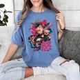 Punk Girl With Anger Kanji And Baseball Bat Women's Comfort Colors T-Shirt Chalky Mint Punk Girl With Anger Kanji And Baseball Bat Women's Comfort Colors T-Shirt Chalky Mint