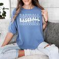Retro Baseball Mama Groovy Baseball Mom Premium Women's Comfort Colors T-Shirt Chalky Mint