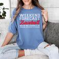 Retro Baseball Mom Mother's Day Weekend Forecast Baseball Premium Women's Comfort Colors T-Shirt Chalky Mint
