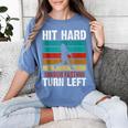 Retro Hit Hard Run Fast Turn Left Baseball Lover Women's Comfort Colors T-Shirt Chalky Mint