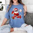 Santa Baseball Christmas Pajamas Xmas Men Boy Toddlers Women's Comfort Colors T-Shirt Chalky Mint Santa Baseball Christmas Pajamas Xmas Men Boy Toddlers Women's Comfort Colors T-Shirt Chalky Mint