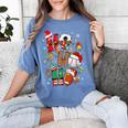 Santa Baseball Football Soccer Pajamas Ho Ho Christmas Xmas Women's Comfort Colors T-Shirt Chalky Mint Santa Baseball Football Soccer Pajamas Ho Ho Christmas Xmas Women's Comfort Colors T-Shirt Chalky Mint