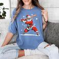 Santa Playing Baseball Christmas Candy Cane Fun Xmas Holiday Women's Comfort Colors T-Shirt Chalky Mint