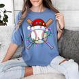 Santa Sports Christmas Baseball Player Women's Comfort Colors T-Shirt Chalky Mint Santa Sports Christmas Baseball Player Women's Comfort Colors T-Shirt Chalky Mint