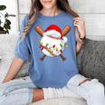 Santa Sports For Men Boys Christmas Baseball Player Women's Comfort Colors T-Shirt Chalky Mint Santa Sports For Men Boys Christmas Baseball Player Women's Comfort Colors T-Shirt Chalky Mint