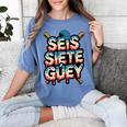 SEIS Siete Guey Baseball Drip Mexico Spanish 67 Slang Boys Women's Comfort Colors T-Shirt Chalky Mint SEIS Siete Guey Baseball Drip Mexico Spanish 67 Slang Boys Women's Comfort Colors T-Shirt Chalky Mint