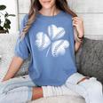 Shamrock Irish Green St Patrick's Baseball Softball Women's Comfort Colors T-Shirt Chalky Mint Shamrock Irish Green St Patrick's Baseball Softball Women's Comfort Colors T-Shirt Chalky Mint