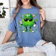 Shamrocks Playing Baseball St Patricks Day 6 7 Meme Men Boys Women's Comfort Colors T-Shirt Chalky Mint