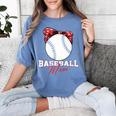 Softball Baseball Mom Floral Tee Mother's Day Premium Women's Comfort Colors T-Shirt Chalky Mint