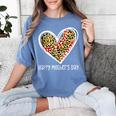 Softball Baseball Mom Valentine Leopard Heart Mother's Day Women's Comfort Colors T-Shirt Chalky Mint