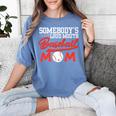 Somebody's Loud Mouth Baseball Mom Mama Premium Women's Comfort Colors T-Shirt Chalky Mint