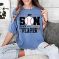 My Son Is My Favorite Baseball Player Baseball Mom Women's Comfort Colors T-Shirt Chalky Mint