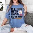My Son Hits Harder Than Your Husband Baseball Mom Women's Comfort Colors T-Shirt Chalky Mint