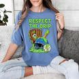 Spooky Zombie Respect The Drip Baseball Halloween Women's Comfort Colors T-Shirt Chalky Mint