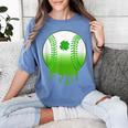 St Patricks Day Shamrock Baseball Irish Boys Kids Men Women's Comfort Colors T-Shirt Chalky Mint