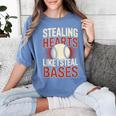 Stealing Hearts Like I Steal Bases Baseball Valentine Retro Women's Comfort Colors T-Shirt Chalky Mint Stealing Hearts Like I Steal Bases Baseball Valentine Retro Women's Comfort Colors T-Shirt Chalky Mint