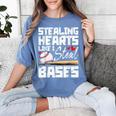 Stealing Hearts Like I Steal Bases Baseball Valentines Women's Comfort Colors T-Shirt Chalky Mint Stealing Hearts Like I Steal Bases Baseball Valentines Women's Comfort Colors T-Shirt Chalky Mint