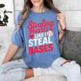 Stealing Hearts Like I Steal Bases Cute Baseball Valentine Women's Comfort Colors T-Shirt Chalky Mint Stealing Hearts Like I Steal Bases Cute Baseball Valentine Women's Comfort Colors T-Shirt Chalky Mint