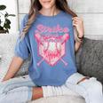 Strike Out Breast Cancer Baseball Drip For Boys Youth Women's Comfort Colors T-Shirt Chalky Mint