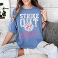 Strike Out Breast Cancer Baseball Warrior Women's Comfort Colors T-Shirt Chalky Mint Strike Out Breast Cancer Baseball Warrior Women's Comfort Colors T-Shirt Chalky Mint