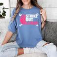 Strike Out Cancer Breast Cancer Awareness Baseball Warrior Women's Comfort Colors T-Shirt Chalky Mint Strike Out Cancer Breast Cancer Awareness Baseball Warrior Women's Comfort Colors T-Shirt Chalky Mint