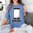 Texted First Bruh Seen Message Valentine's Day Humor Raglan Baseball Tee Women's Comfort Colors T-Shirt Chalky Mint