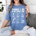 Things I Do In My Spare Time Baseball Lovers Kids Boys Women's Comfort Colors T-Shirt Chalky Mint
