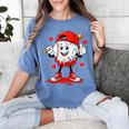Valentine Baseball Heart Sports Men Boys Kid Women's Comfort Colors T-Shirt Chalky Mint