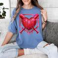 Valentines Day Baseball Red Heart Dab Boys Girls Kids Women's Comfort Colors T-Shirt Chalky Mint