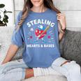 Valentines Day Baseball Stealing Hearts Bases Boys Kids Men Women's Comfort Colors T-Shirt Chalky Mint Valentines Day Baseball Stealing Hearts Bases Boys Kids Men Women's Comfort Colors T-Shirt Chalky Mint