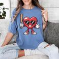 Valentines Day Heart Playing Baseball Boys Men Kids Girls Women's Comfort Colors T-Shirt Chalky Mint