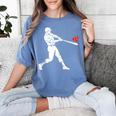 Valentines US Baseball Player Silhouette Heart Women's Comfort Colors T-Shirt Chalky Mint Valentines US Baseball Player Silhouette Heart Women's Comfort Colors T-Shirt Chalky Mint