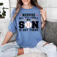 Warning Will Yell Loudly My Son Baseball Mom Women's Comfort Colors T-Shirt Chalky Mint