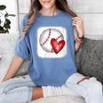 Womens Bleached Custom Baseball Mom Number 4 Heart For Mom Women's Comfort Colors T-Shirt Chalky Mint Womens Bleached Custom Baseball Mom Number 4 Heart For Mom Women's Comfort Colors T-Shirt Chalky Mint