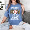 Womens Proud Mom Of a 2024 Senior Class Of 2024 Baseball Mom Women's Comfort Colors T-Shirt Chalky Mint Womens Proud Mom Of a 2024 Senior Class Of 2024 Baseball Mom Women's Comfort Colors T-Shirt Chalky Mint